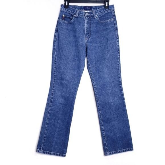 Vintage Guess 90s Y2K High Rise Waist Straight Leg Cotton Jeans Women's Size 28 - Picture 1 of 12